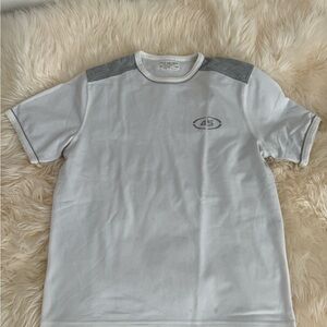 Nautica White and Gray Short Sleeve Tee